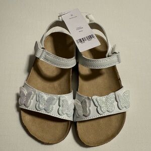 Carter's White Glitter Butterfly Sandals girls